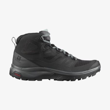 Salomon OUTLINE MID GORE-TEX Womens Hiking Boots Black UK RNYD